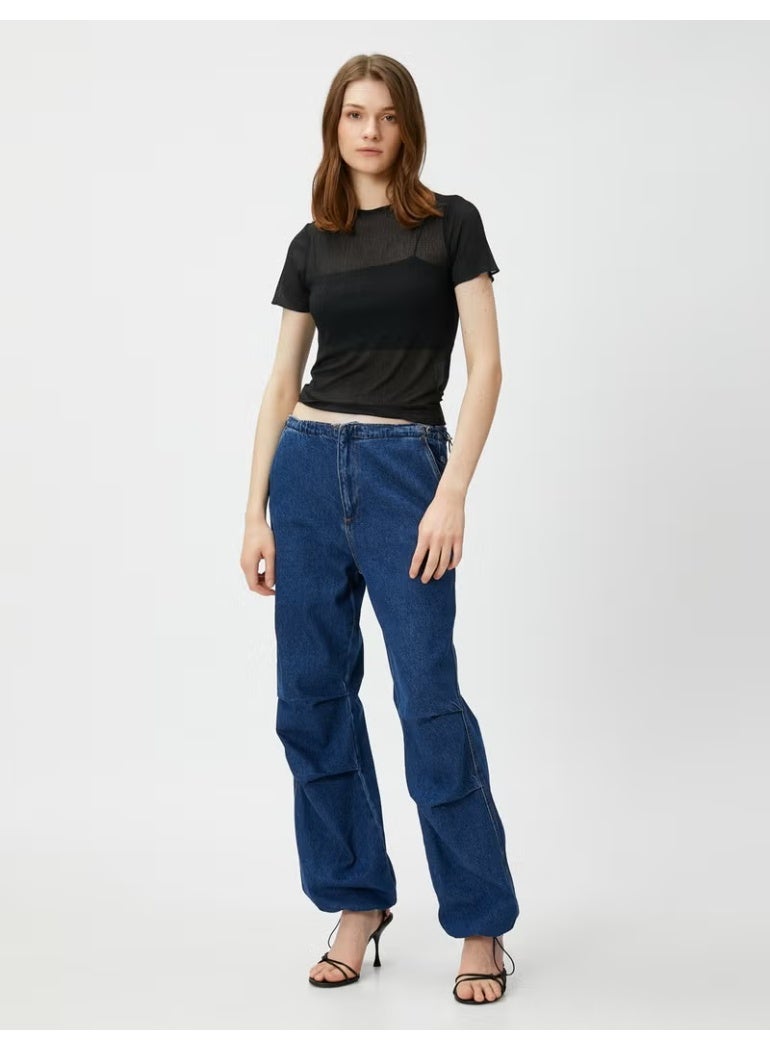 KOTON Transparent T-Shirt Short Sleeve - Image 3